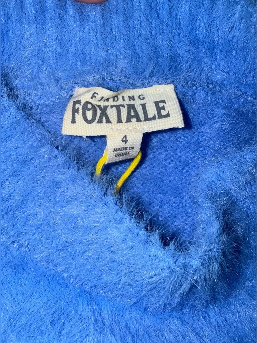 Finding Foxtale fuzzy knit butterfly sweater and pink satin pants, sz 4, NWT
